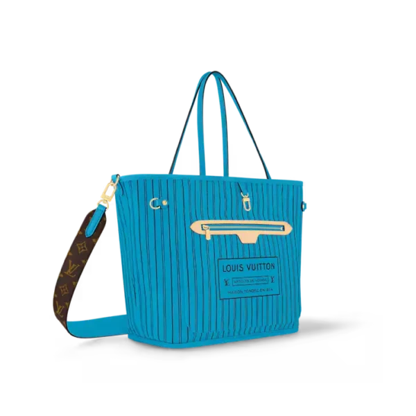 Neverfull Bandoulière Inside Out MM Blue