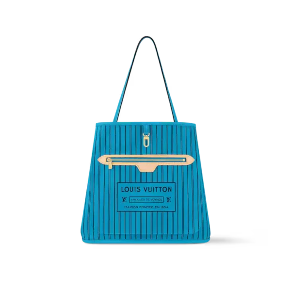 Neverfull Bandoulière Inside Out MM Blue